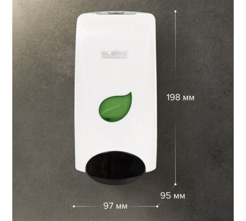 Дозатор для мыла-пены LAIMA PROFESSIONAL ECO, НАЛИВНОЙ, 1 л, белый, ABS-пластик, 606552