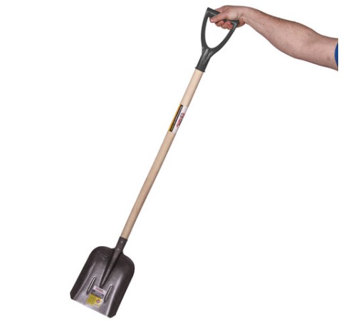 Лопата совковая из рельсовой стали ГРАНДМАСТЕР, 23х28 см, высота 130 см, деревянный черенок, 606554
