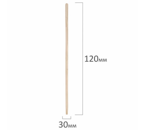 Черенок для инвентаря, диаметр 30 мм, длина 120 см, деревянный, 74065, 606627