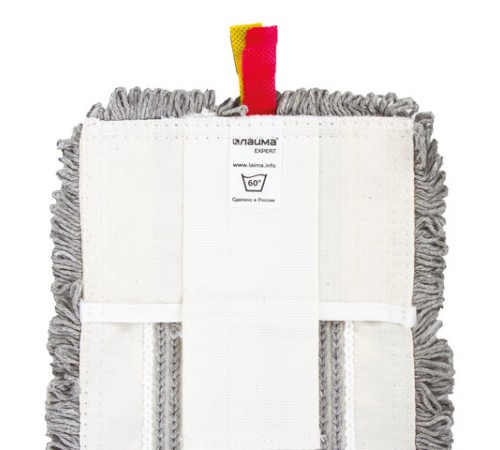 Насадка МОП плоская для швабры/держателя 40 см, ТИП У/К, хлопок/микрофибра, СЕРАЯ, LAIMA EXPERT, 606629