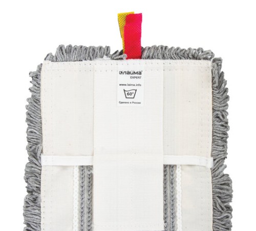 Насадка МОП плоская для швабры/держателя 50 см, ТИП У/К, хлопок/микрофибра, СЕРАЯ, LAIMA EXPERT, 606630