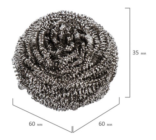 Губки (мочалки) металлические, спиральные, 12х15 г, КОМПЛЕКТ 12 шт., для посуды, гриля, плиты, LAIMA, 606658