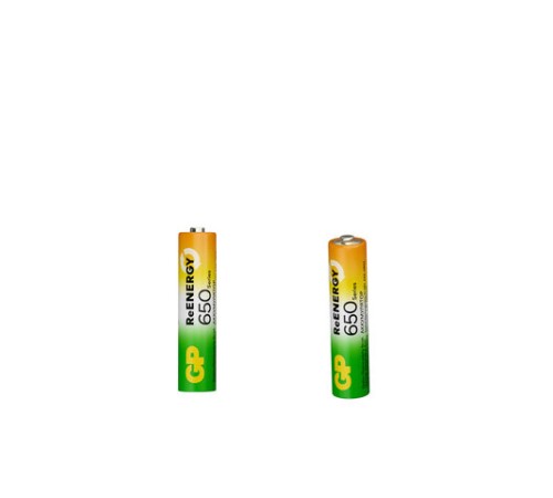 Батарейки аккумуляторные GP ReEnergy Ni-Mh мизинчиковые КОМПЛЕКТ 2 шт., ААА (HR03), 650 mAh, 65AAAHCRGY, 65AAAHCRGY-2CRC Батарейки аккумуляторные GP ReEnergy Ni-Mh мизинчиковые КОМПЛЕКТ 2 шт., ААА (HR03), 650 mAh, 65AAAHCRGY, 65AAAHCRGY-2CRC