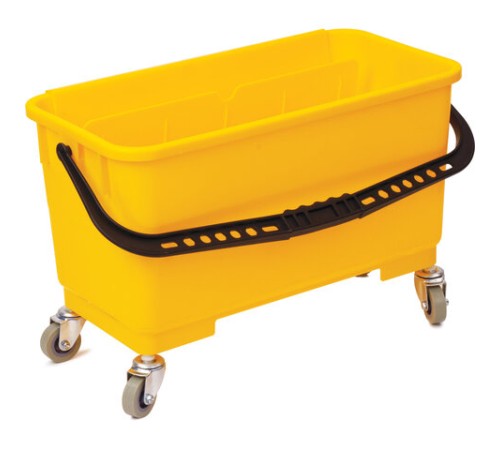 Ведро-тележка на колесах для уборки 24 л, отжим для окномоек и PVA швабр, LAIMA PROF, 606662