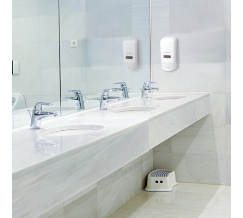 Дозатор для мыла-пены LAIMA PROFESSIONAL CLASSIC, НАЛИВНОЙ, 1 л, белый, ABS-пластик, 606681