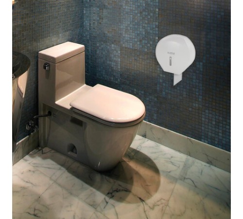 Диспенсер для туалетной бумаги LAIMA PROFESSIONAL BASIC (Система T2), малый, белый, ABS-пластик, 606682