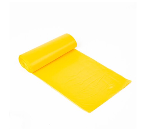 Мешки для раздельного сбора мусора 60 л желтые в рулоне 20 шт., ПНД 10 мкм, 58х68 см, LAIMA, 606701, 3804