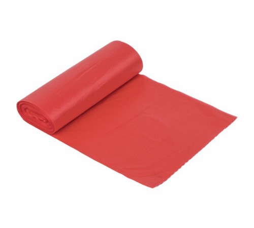 Мешки для раздельного сбора мусора 60 л красные, в рулоне 20 шт., ПНД 10 мкм, 58х68 см, LAIMA, 606702, 3811