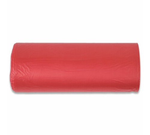 Мешки для раздельного сбора мусора 60 л красные, в рулоне 20 шт., ПНД 10 мкм, 58х68 см, LAIMA, 606702, 3811