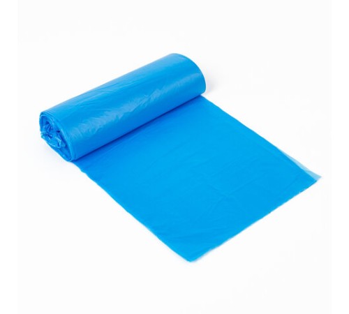 Мешки для раздельного сбора мусора 60 л синие в рулоне 20 шт., ПНД 10 мкм, 58х68 см, LAIMA, 606703, 3828