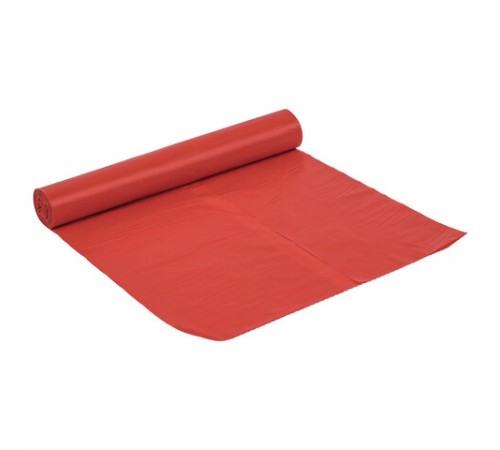 Мешки для раздельного сбора мусора 120 л красные в рулоне 10 шт., ПВД 38 мкм, 70х108 см, LAIMA, 606706, 3859