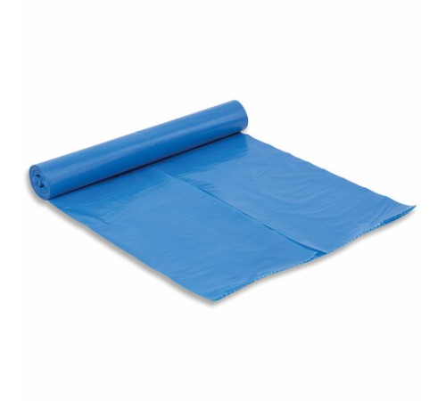 Мешки для раздельного сбора мусора 120 л синие в рулоне 10 шт., ПВД 38 мкм, 70х108 см, LAIMA, 606707, 3866