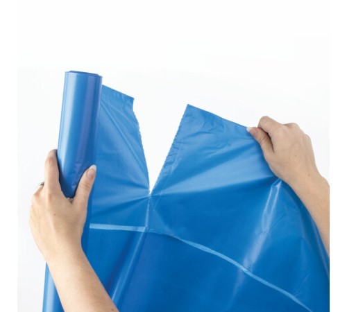 Мешки для раздельного сбора мусора 120 л синие в рулоне 10 шт., ПВД 38 мкм, 70х108 см, LAIMA, 606707, 3866