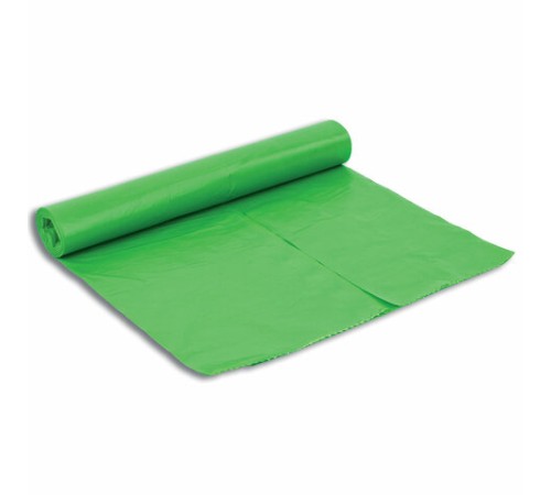 Мешки для раздельного сбора мусора 120 л зеленые в рулоне 10 шт., ПВД 38 мкм, 70х108 см, LAIMA, 606708, 3873