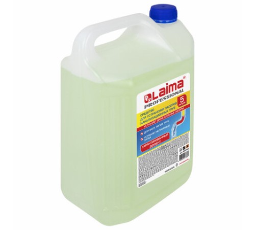 Средство для прочистки канализационных труб 5 л ТРУБОЧИСТ (тип КРОТ), LAIMA PROFESSIONAL, 606760
