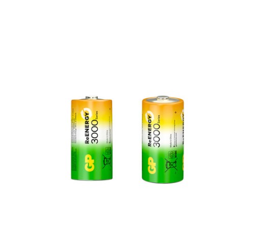 Батарейки аккумуляторные GP ReEnergy Ni-Mh КОМПЛЕКТ 2 шт., С (HR14), 3000 mAh, 300CHCRGY-2CRCB2 Батарейки аккумуляторные GP ReEnergy Ni-Mh КОМПЛЕКТ 2 шт., С (HR14), 3000 mAh, 300CHCRGY-2CRCB2