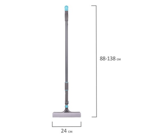 Окномойка вращающаяся со сгоном, телескопическая ручка 88-138 см, ширина 24 см, LAIMA HOME, 606802