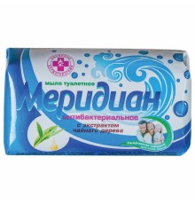 Мыло туалетное 100 г АНТИБАКТЕРИАЛЬНОЕ (Меридиан), экстракт чайного дерева, бумажная упаковка