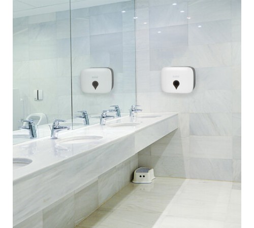 Диспенсер для полотенец ULTRA LAIMA PROFESSIONAL (Система H2), Z-сложения, малый, белый, ABS-пластик, 606833