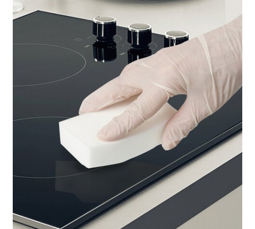 Губка-ластик МЕЛАМИНОВАЯ для удаления пятен, для чистки кухни, уборки, обуви, 10,5х6х2,5 см, КОМПЛЕКТ 2 шт., колорбокс, BRAUBERG, 606892