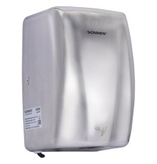 Сушилка для рук ВЫСОКОСКОРОСТНАЯ АНТИВАНДАЛЬНАЯ SONNEN K2020, 1000 Вт, 100 м/с, IPX3, 72 дБ, нержавеющая сталь, 607193