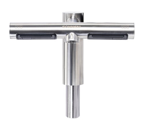 Сушилка для рук, встроенная в смеситель с подачей воды, сенсорная, SONNEN SF1204, 1200 Вт, 95 м/с, IP24, нержавеющая сталь, 607194