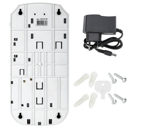 Дозатор для жидкого мыла LAIMA CLASSIC, НАЛИВНОЙ, СЕНСОРНЫЙ, 1 л, с блоком питания, белый, 607318