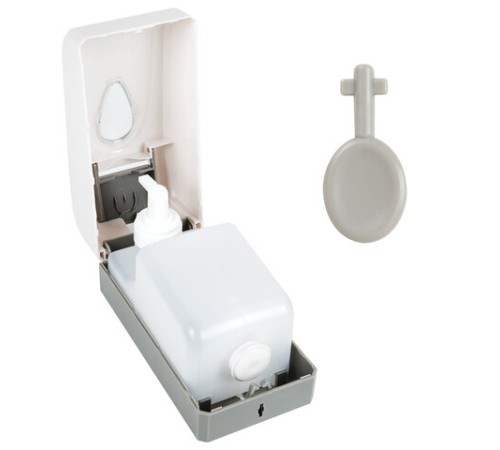 Дозатор для жидкого мыла-пены LAIMA PROFESSIONAL ECONOMY, НАЛИВНОЙ, 1 л, ABS-пластик, белый, 607322, X-2228-F1