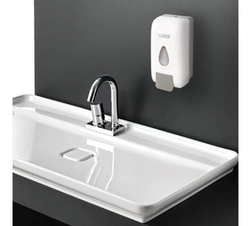 Дозатор для жидкого мыла-пены LAIMA PROFESSIONAL ECONOMY, НАЛИВНОЙ, 1 л, ABS-пластик, белый, 607322, X-2228-F1