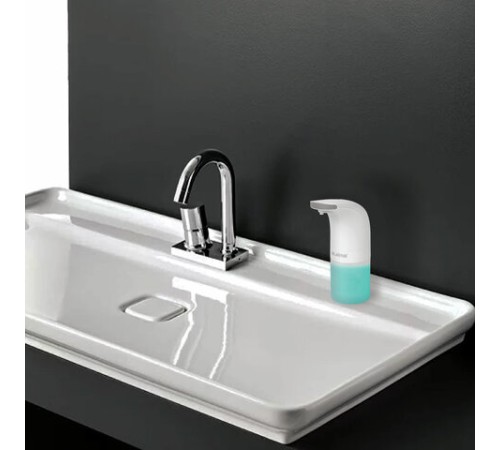 Дозатор для мыла-пены СЕНСОРНЫЙ настольный LAIMA, НАЛИВНОЙ, 0,3 л, ABS-пластик, белый, 607324, X-5507F