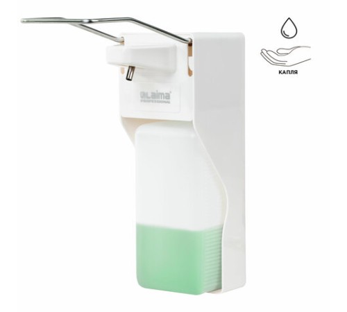 Дозатор локтевой для жидкого мыла и геля-антисептика, с еврофлаконом 1 л, LAIMA, ABS-пластик, 607325, X-2265