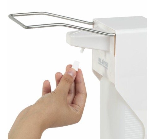 Дозатор локтевой для антисептика и мыла УНИВЕРСАЛЬНЫЙ, с еврофлаконом 1 л, LAIMA, ABS-пластик, 607326, X-2265S