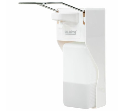 Дозатор локтевой для антисептика и мыла УНИВЕРСАЛЬНЫЙ, с еврофлаконом 1 л, LAIMA, ABS-пластик, 607326, X-2265S