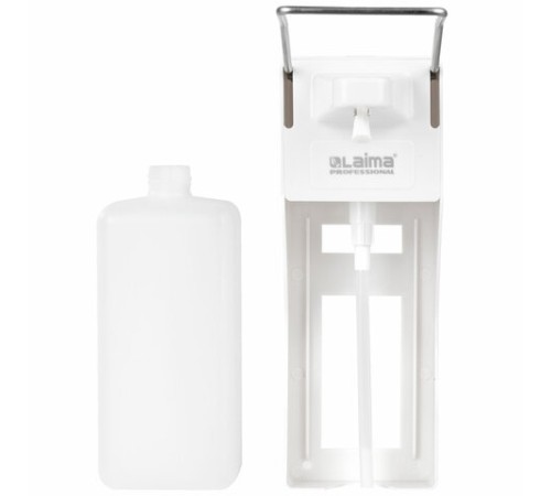 Дозатор локтевой для антисептика и мыла УНИВЕРСАЛЬНЫЙ, с еврофлаконом 1 л, LAIMA, ABS-пластик, 607326, X-2265S