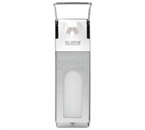 Дозатор локтевой для антисептика и мыла с замком УНИВЕРСАЛЬНЫЙ, с еврофлаконом 1 л, LAIMA, металлический, 607328, X-CL268