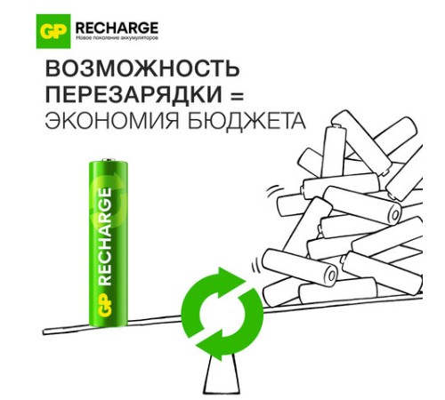 Батарейки аккумуляторные GP ReCharge Ni-Mh мизинчиковые КОМПЛЕКТ 2 шт., ААА (HR03) 400 mAh, 40AAAHCV, 40AAAHCV-2CRSB Батарейки аккумуляторные GP ReCharge Ni-Mh мизинчиковые КОМПЛЕКТ 2 шт., ААА (HR03) 400 mAh, 40AAAHCV, 40AAAHCV-2CRSB