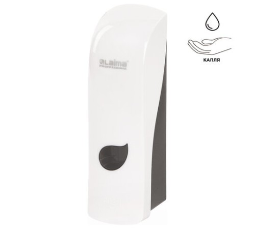 Дозатор для жидкого мыла LAIMA PROFESSIONAL ECO, НАЛИВНОЙ, 0,38 л, белый, ABS-пластик, 607331