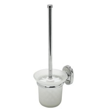Ершик для унитаза подставка из толстого стекла, крепление к стене, хромированная сталь, LAIMA, 607425