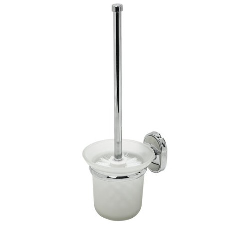 Ершик для унитаза подставка из толстого стекла, крепление к стене, хромированная сталь, LAIMA, 607425