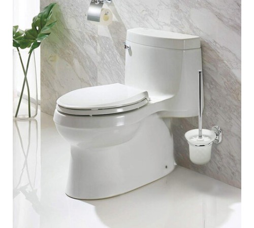 Ершик для унитаза подставка из толстого стекла, крепление к стене, хромированная сталь, LAIMA, 607425