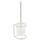 Ершик для унитаза с подставкой, маталл + пластик, хромированный, LAIMA, 607426