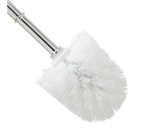 Ершик для унитаза с подставкой, маталл + пластик, хромированный, LAIMA, 607426