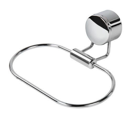 Держатель-кольцо для полотенец LAIMA, хромированная сталь, крепление к стене, 607431