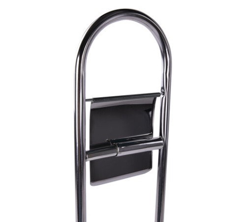 Ершик для унитаза СТОЙКА + держатель туалетной бумаги, сталь/пластик, зеркальный, LAIMA, 607433