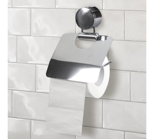 Держатель для туалетной бумаги LAIMA, хромированная сталь, крепление к стене, 607434