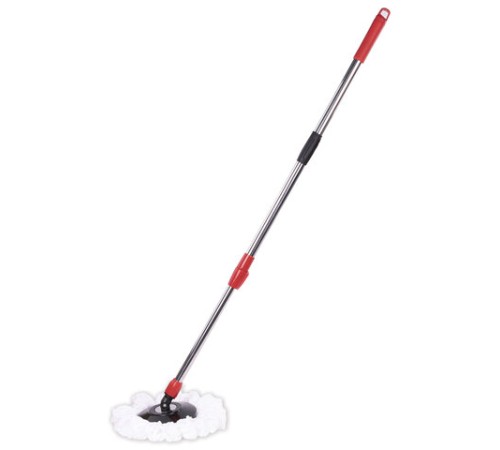 Швабра с отжимом и ведром 7л/5л отжим центрифуга / рукоятка, 2 круглые насадки, крепление кольцо, черный, LAIMA 607487