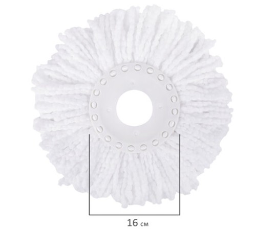 Швабра с отжимом и ведром 7л/5л отжим центрифуга / рукоятка, 2 круглые насадки, крепление кольцо, черный, LAIMA 607487