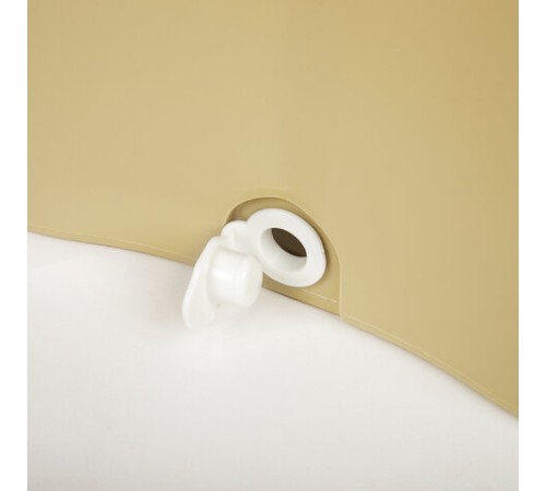 Швабра с отжимом и ведром 7л/5л, отжим центрифуга / рукоятка, 2 круглые насадки, крепление кольцо, бежевый, LAIMA, 607488