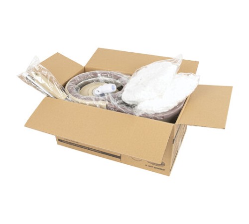 Швабра с отжимом и ведром 7л/5л, отжим центрифуга / рукоятка, 2 круглые насадки, крепление кольцо, бежевый, LAIMA, 607488