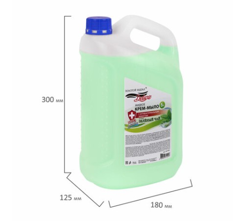 Мыло-крем жидкое c АНТИБАКТЕРИАЛЬНЫМ ЭФФЕКТОМ, 5 л, ЗОЛОТОЙ ИДЕАЛ DELUXE 